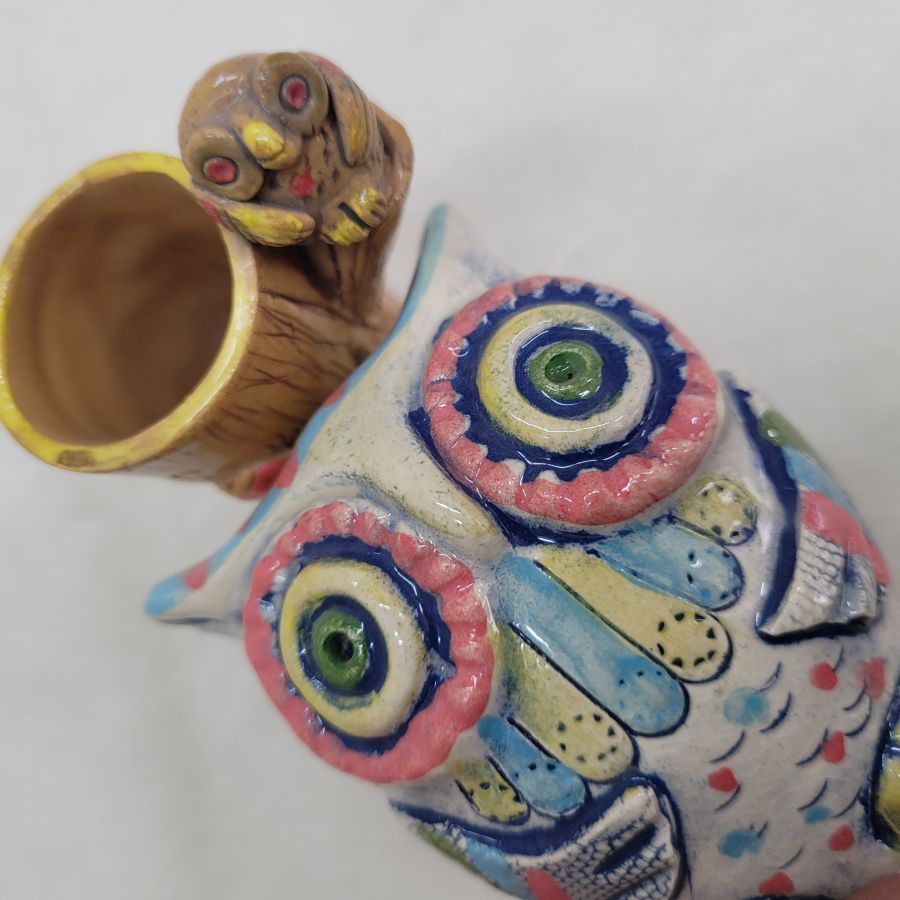 Ceramic owl pencil holders* - Image 8