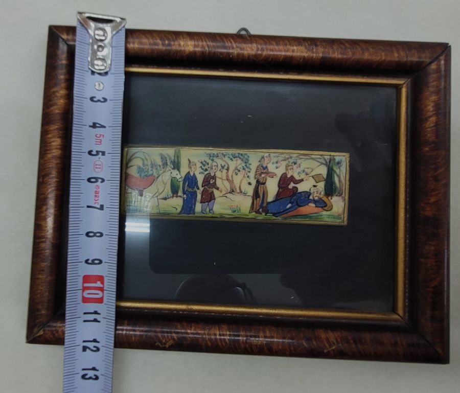 Vintage framed hand painting - Image 3