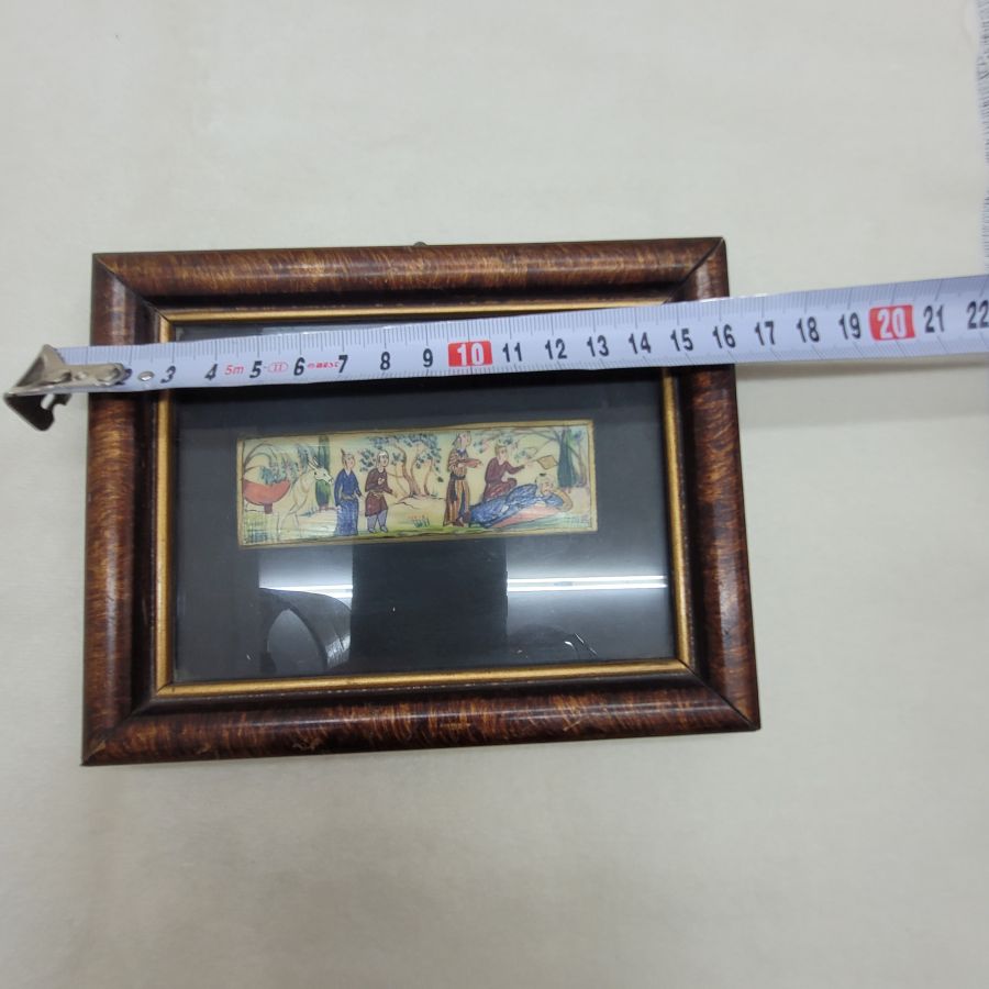Vintage framed hand painting - Image 4