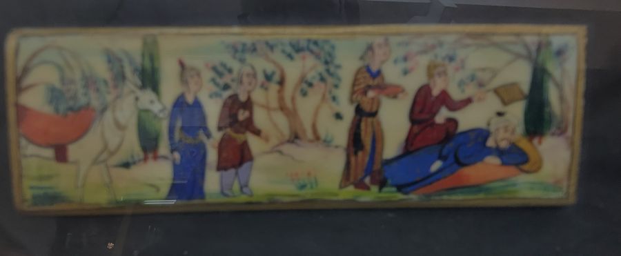 Vintage framed hand painting - Image 5