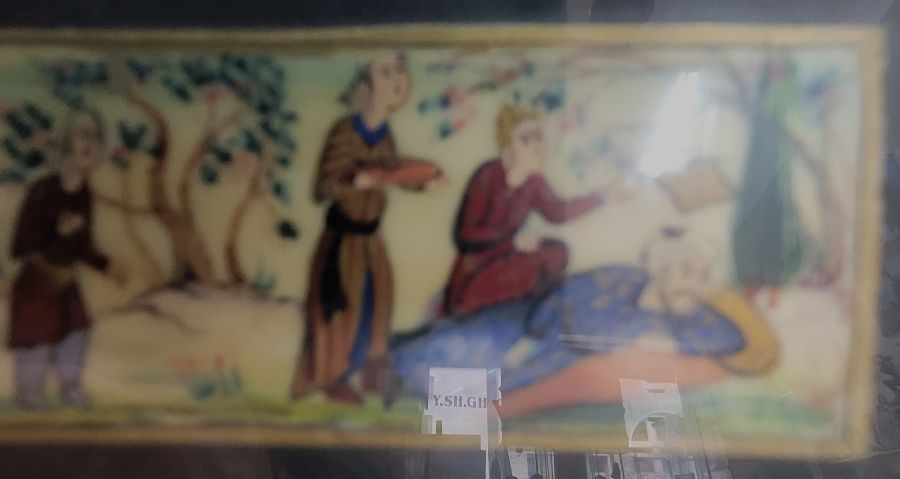 Vintage framed hand painting - Image 6