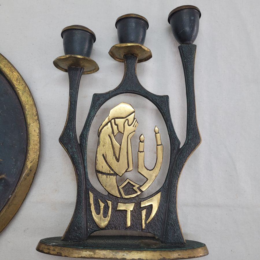 Sabbath candlesticks blue patina - Image 7