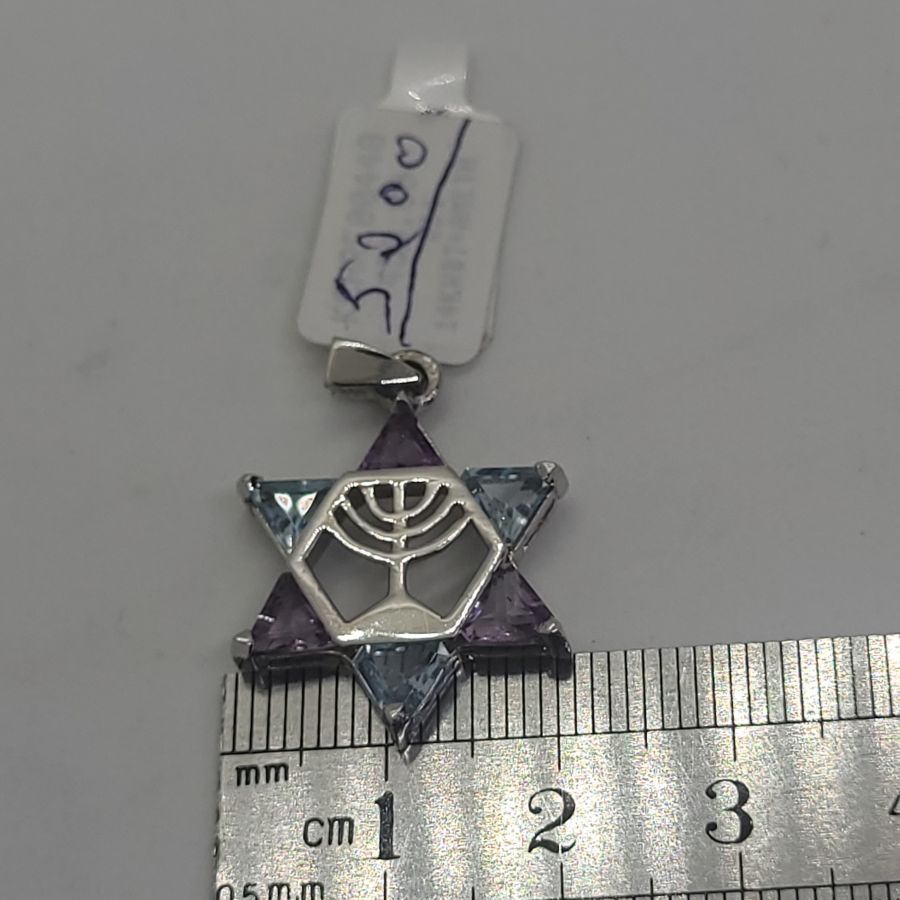 Amethyst blue Topaz Magen David - Image 4