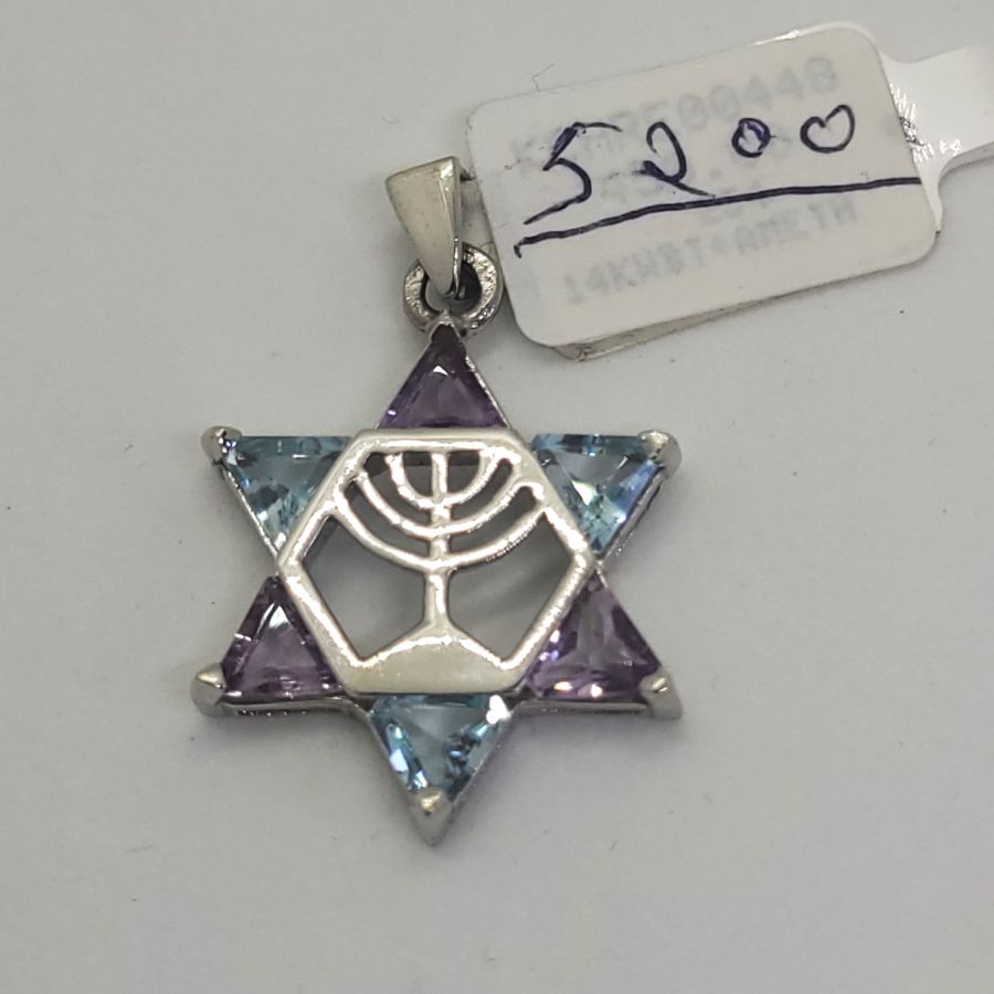 Amethyst blue Topaz Magen David - Image 6