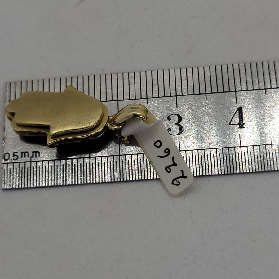 Hamsa pendant yellow gold - Image 3