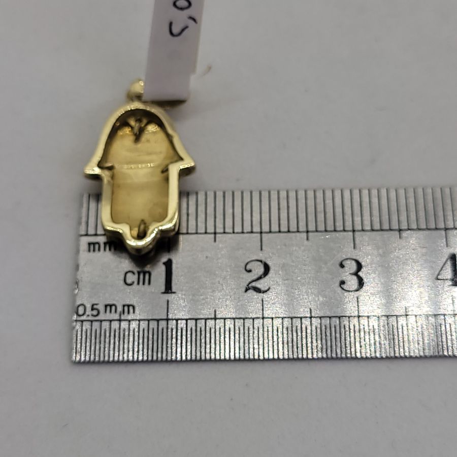 Hamsa pendant yellow gold - Image 4