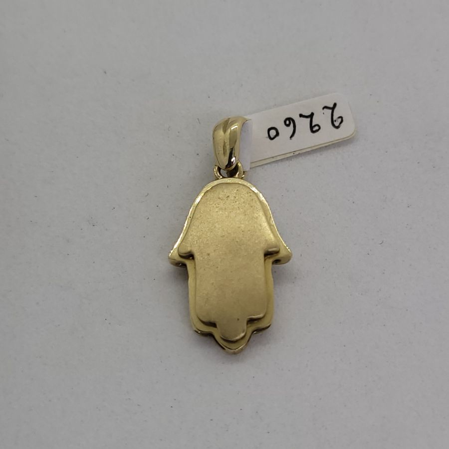 Hamsa pendant yellow gold - Image 6